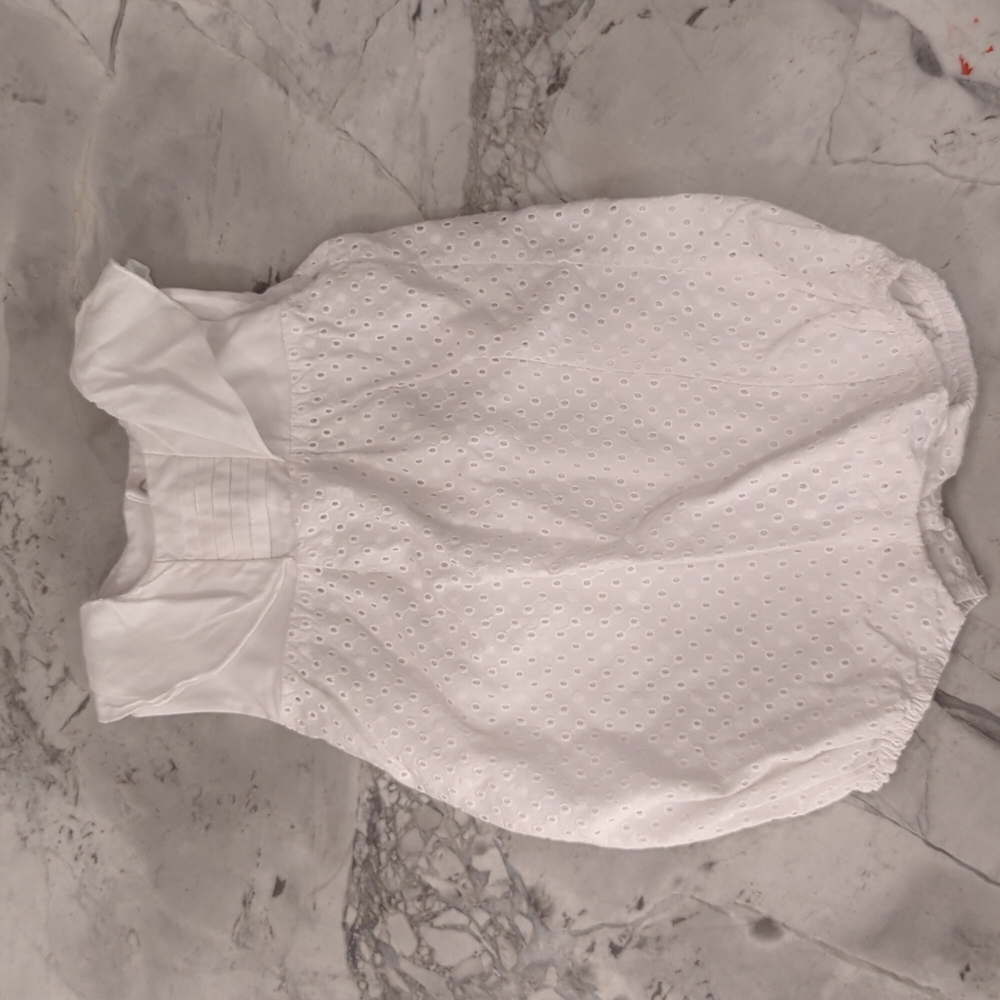 Mayoral 4-6 mos white lace bubble romper